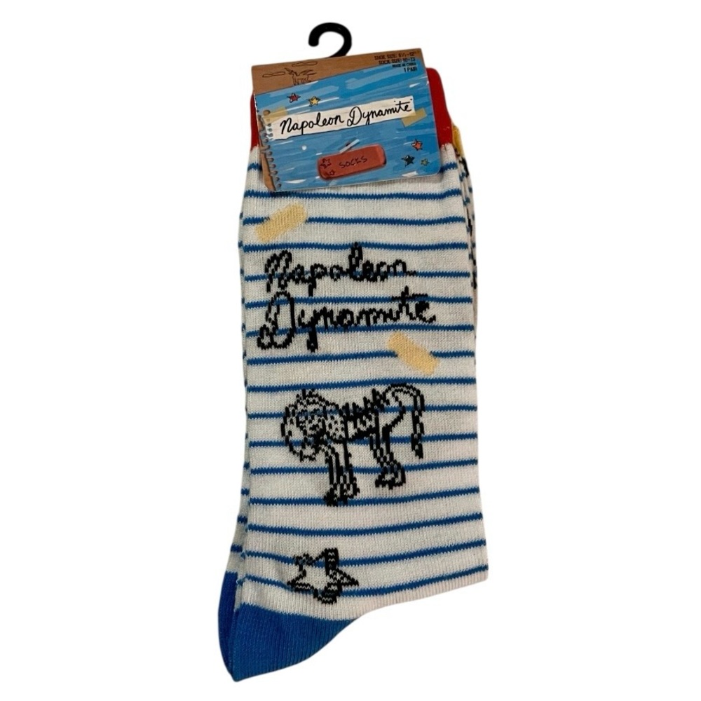 Napoleon Dynamite Graphic Crew Socks Licensed Movie Socks New!